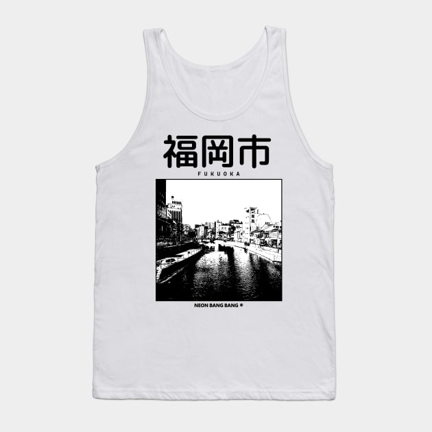 Fukuoka Japan City Tank Top by Neon Bang Bang